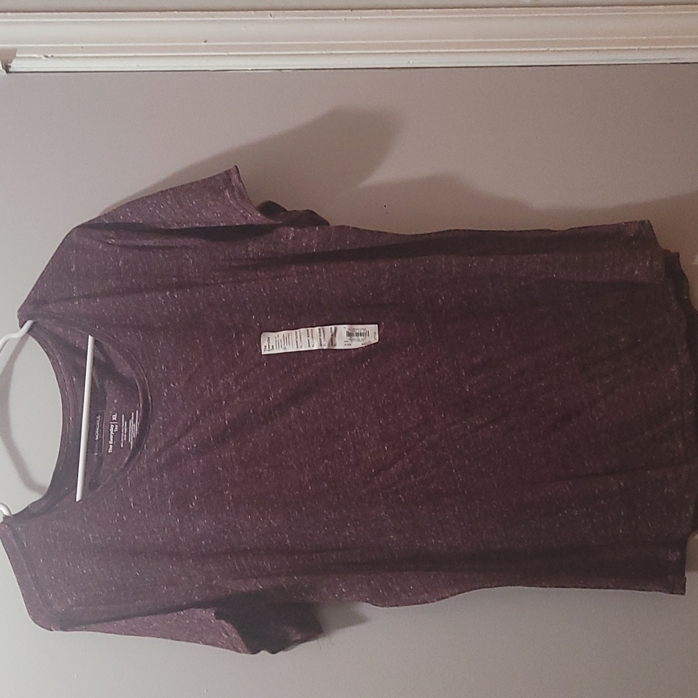 Sonoma Crewneck Short Sleeve Tee-Burgandy Textured XL